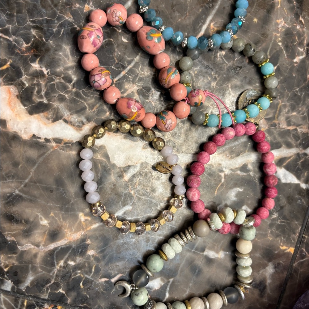 Mixed colored Multi Beaded bracelets